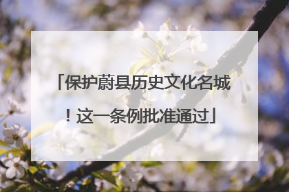 保护蔚县历史文化名城！这一条例批准通过
