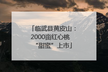 临武县黄皮山：2000亩红心桃“甜蜜”上市