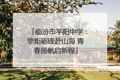 临汾市平阳中学：擎炬砺锋赴山海 青春扬帆启新程