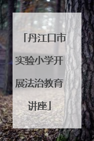 丹江口市实验小学开展法治教育讲座