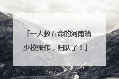 一人救五命的河南籍少校张伟，归队了！