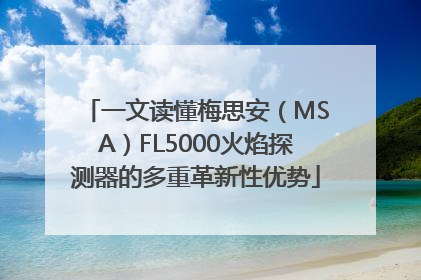 一文读懂梅思安（MSA）FL5000火焰探测器的多重革新性优势