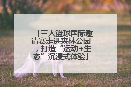 三人篮球国际邀请赛走进森林公园，打造“运动+生态”沉浸式体验