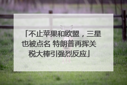 不止苹果和欧盟，三星也被点名 特朗普再挥关税大棒引强烈反应
