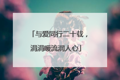 与爱同行二十载，涓涓暖流润人心