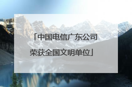 中国电信广东公司荣获全国文明单位