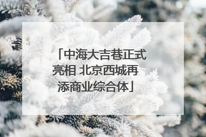 中海大吉巷正式亮相 北京西城再添商业综合体