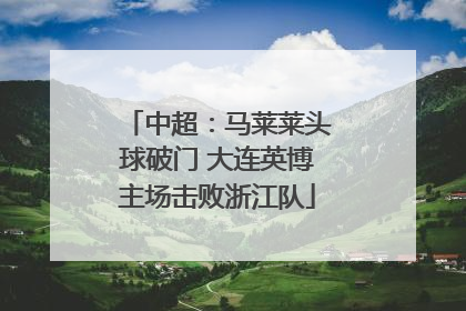 中超：马莱莱头球破门 大连英博主场击败浙江队