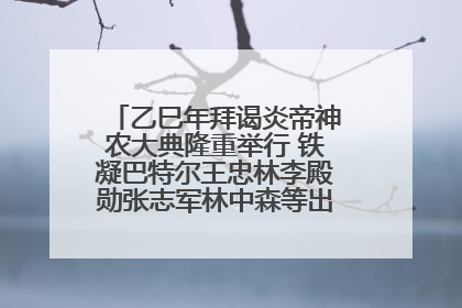 乙巳年拜谒炎帝神农大典隆重举行 铁凝巴特尔王忠林李殿勋张志军林中森等出席 孙伟主持