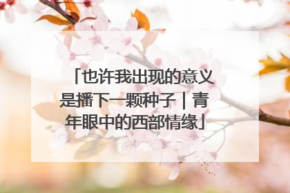 也许我出现的意义是播下一颗种子｜青年眼中的西部情缘