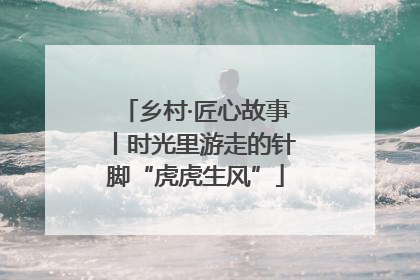 乡村·匠心故事丨时光里游走的针脚“虎虎生风”