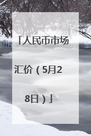 人民币市场汇价（5月28日）