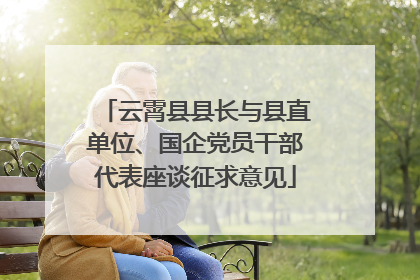 云霄县县长与县直单位、国企党员干部代表座谈征求意见