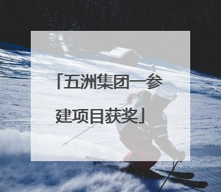 五洲集团一参建项目获奖