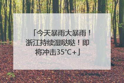 今天暴雨大暴雨！浙江持续湿哒哒！即将冲击35℃+