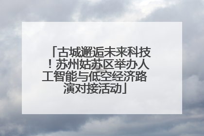 古城邂逅未来科技！苏州姑苏区举办人工智能与低空经济路演对接活动