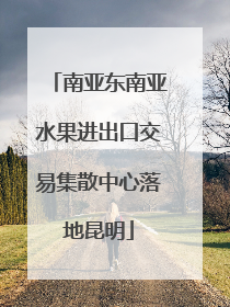 南亚东南亚水果进出口交易集散中心落地昆明