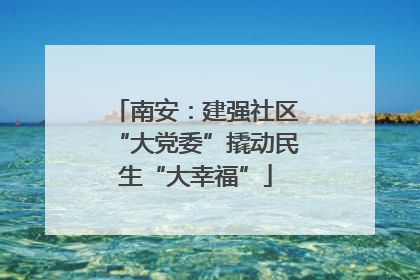 南安：建强社区“大党委”撬动民生“大幸福”