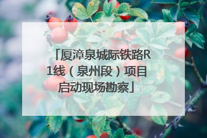 厦漳泉城际铁路R1线（泉州段）项目启动现场勘察