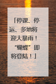 停课、停运、多地将迎大暴雨！“蝴蝶”即将登陆！