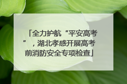 全力护航“平安高考”，湖北孝感开展高考前消防安全专项检查