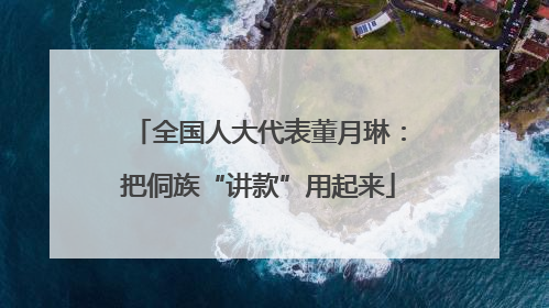 全国人大代表董月琳：把侗族“讲款”用起来