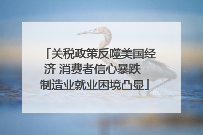 关税政策反噬美国经济 消费者信心暴跌 制造业就业困境凸显