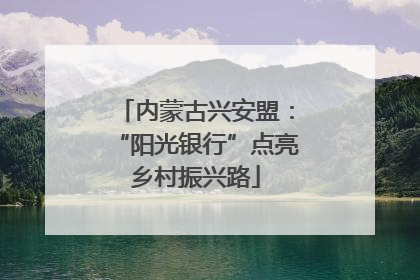 内蒙古兴安盟：“阳光银行”点亮乡村振兴路
