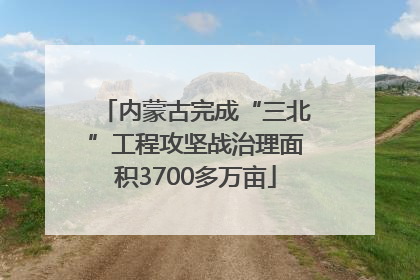 内蒙古完成“三北”工程攻坚战治理面积3700多万亩