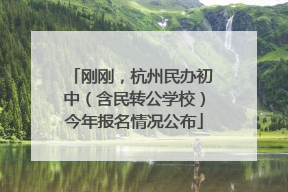 刚刚，杭州民办初中（含民转公学校）今年报名情况公布