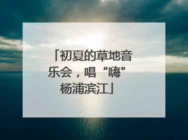 初夏的草地音乐会，唱“嗨”杨浦滨江
