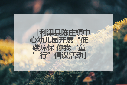 利津县陈庄镇中心幼儿园开展“低碳环保 你我‘童’行”倡议活动