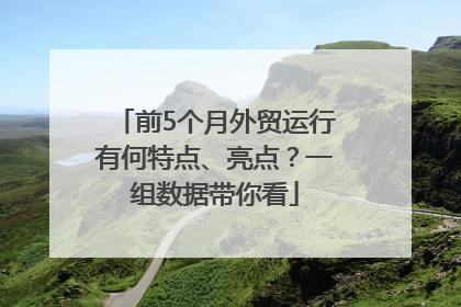 前5个月外贸运行有何特点、亮点？一组数据带你看