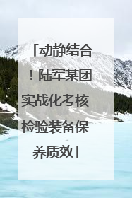 动静结合！陆军某团实战化考核检验装备保养质效