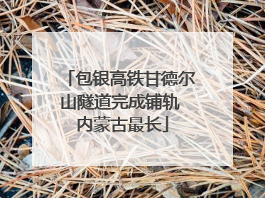 包银高铁甘德尔山隧道完成铺轨 内蒙古最长