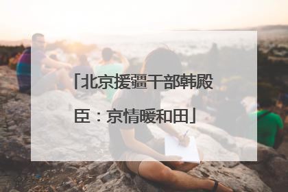 北京援疆干部韩殿臣：京情暖和田