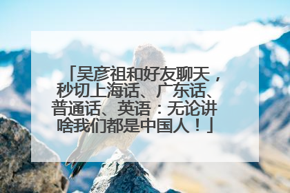吴彦祖和好友聊天，秒切上海话、广东话、普通话、英语：无论讲啥我们都是中国人！