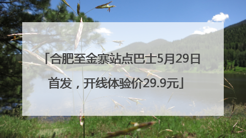 合肥至金寨站点巴士5月29日首发，开线体验价29.9元