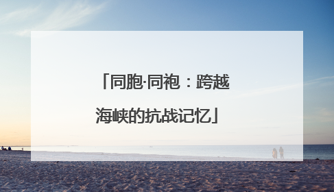 同胞·同袍：跨越海峡的抗战记忆