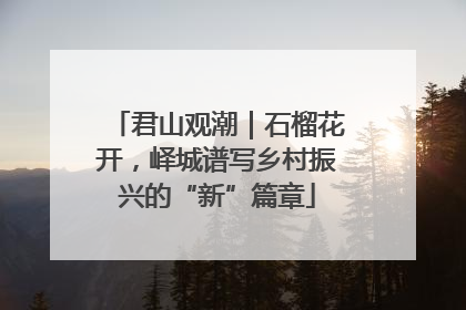 君山观潮｜石榴花开，峄城谱写乡村振兴的“新”篇章