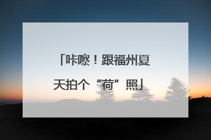咔嚓！跟福州夏天拍个“荷”照