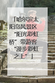 哈尔滨太阳岛风景区“阳光彩虹桥”带游客“漫步彩虹之上”