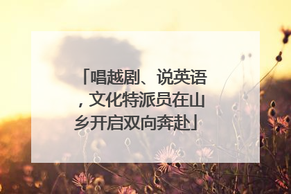 唱越剧、说英语，文化特派员在山乡开启双向奔赴