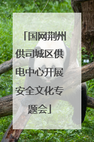 国网荆州供司城区供电中心开展安全文化专题会