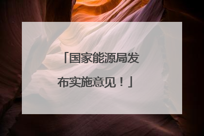国家能源局发布实施意见！