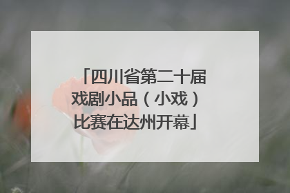 四川省第二十届戏剧小品（小戏）比赛在达州开幕