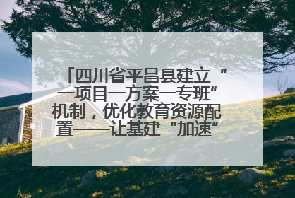 四川省平昌县建立“一项目一方案一专班”机制，优化教育资源配置——让基建“加速”，为成长“铺路”