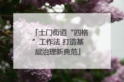 土门街道“四格”工作法 打造基层治理新典范