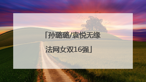 孙璐璐/袁悦无缘法网女双16强