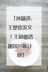 孙颖莎、王楚钦发文！王励勤透露国乒新计划
